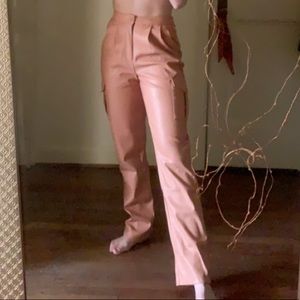 Nasty gal faux leather cargo pants